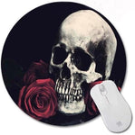 Mouse Pad Crânio Com Rosa