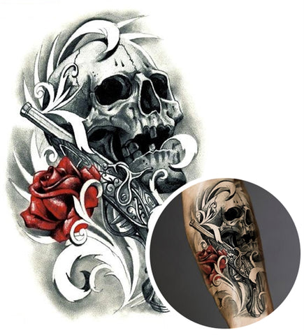 Tatuagem Temporária de Rosa Vermelha