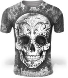 Camiseta masculina caveira mexicana