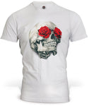 T-shirt de caveira floral