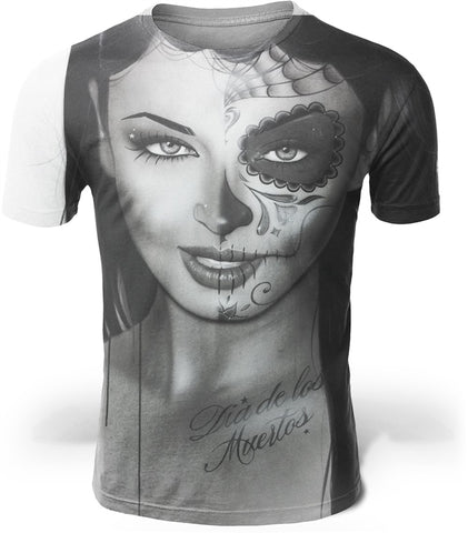Camiseta Mexican Skull <br/> Preto e Branco