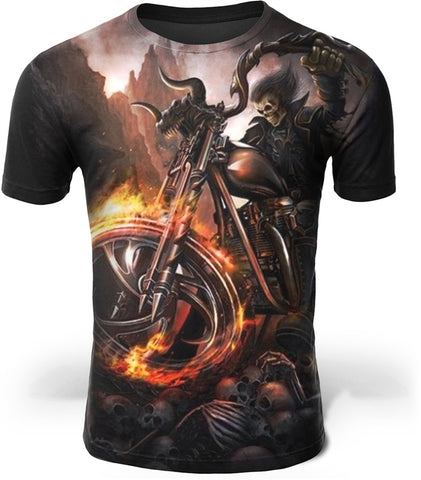 Camiseta de motocicleta demoníaca